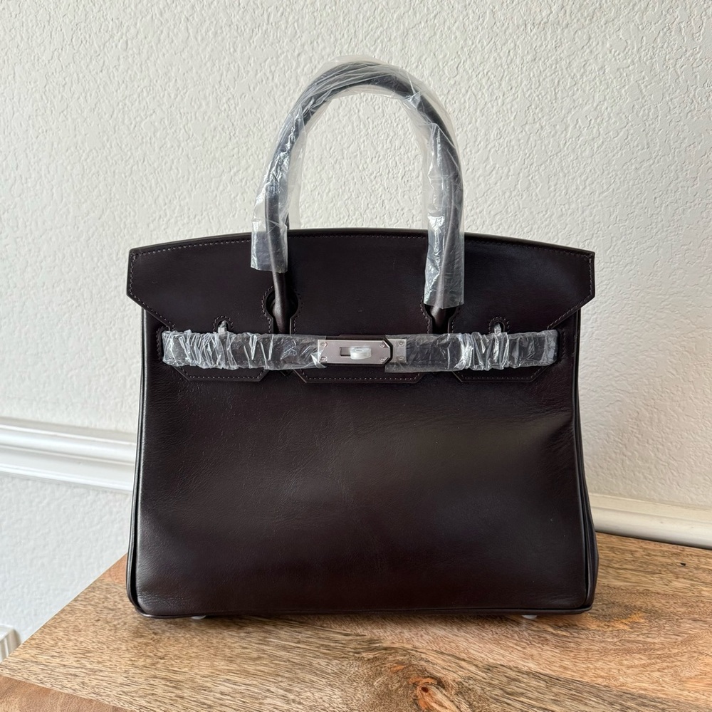 Elegant Black Leather Satchel